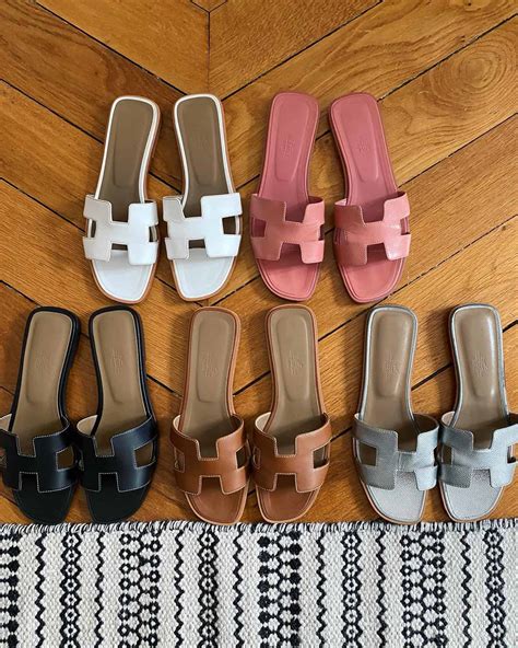 hermes oran weiß|Hermes oran sandals size chart.